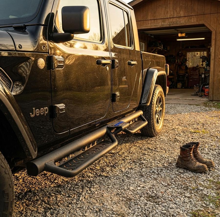 6In Two-Stair Running Boards for 2018-2026 Jeep Wrangler JL 4 Doors